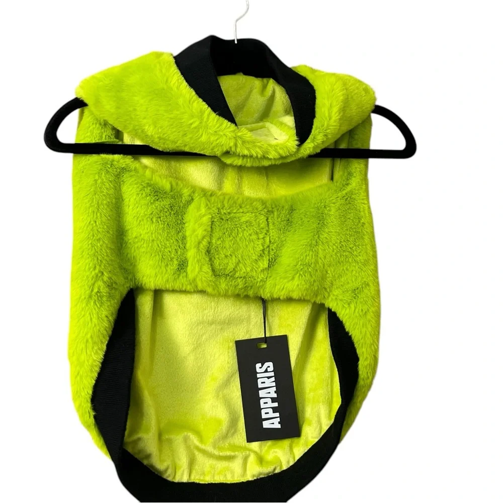 NEW Apparis Faux Fur Green Dog‎ Vest Large